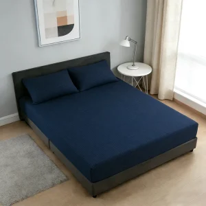 Navy Blue Grounding Bed Sheet Silver Fiber ESD Conductive Bedding Cover Antibacterial Grounding Fitted Sheet