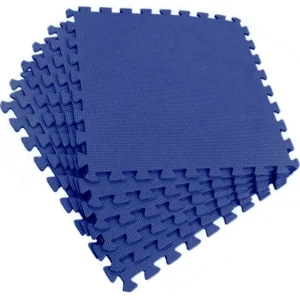 Navy Blue Non Toxic EVA Puzzle Play Mat for Children Customizable 45 Shore C Hardness Home & Gym Floor Mats