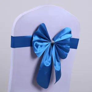 Navy Blue Satin Banquet Wedding Chair Sashes for Chair Cover