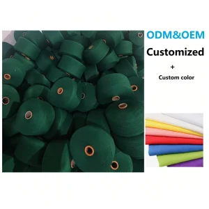 Ne 6s 10s 20s OE Regenerated Light Green Cotton Polyester Blend Yarn for Bangladesh Sock Factory Glove Knitting Garment Vietnam