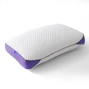Neck Support Adjustable Shredded Memory Foam Pillow Queen Size Cooling Solid Pattern 200TC Fabric Modern Design Removable Cover