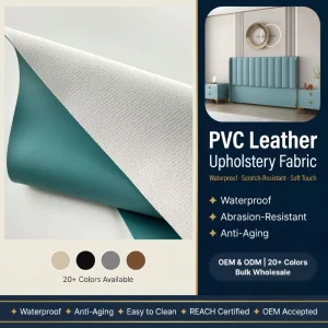 Negotiable for Large Quantity All Season Performance Stain Resistant PVC Rexine Leather for Headboard Upholstery