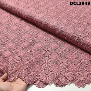 New 100% Polyester Fabric Guipure Lace Embroidery with Cord Elegant Embroidered Lace for Fashion and Home Decor