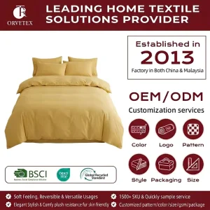 New 100% Polyester Fiber Flame Retardant and Waterproof Frosted Cloth Comforter Set