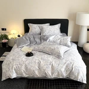 New 4-Piece Bedding Set Arrival Luxury 100% Cotton Satin 300tc Folded Digital Print Florals Home Hotel Use