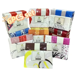 New 6 Pieces Flower Bed Sheet Set Low MOQ Microfiber Queen King Size Bedding Set American Style 6 Piece Sheets Set
