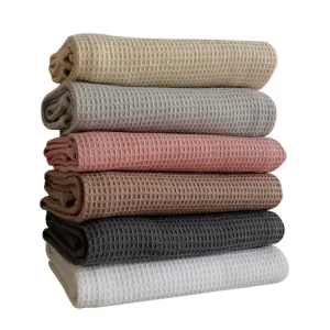 New Accessories Ultra Soft Machine Washable Custom Waffle Face Towel Quick-Dry High Absorbent Spa 100% Cotton