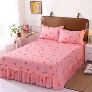 New Anti Slip Bed Skirt Single Piece Korean Bed Cover Brushed Mattress Mattress Protector