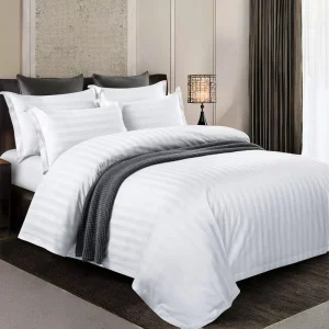 New Arrival 100% Cotton 400tc Twill Fabric Customized Size Hotel & Home Bed Sheet Fitted Set Plain Dyed Stripes for Hospital Use