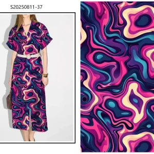 New Arrival 100% Viscose Rayon Digital Print Fabric Pipa Dance Style for Dress Making