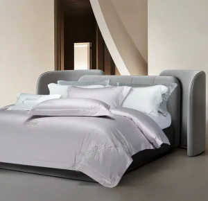 New Arrival 300TC Long Staple Cotton Modern Floral Duvet Cover Embroidery Home Hotel Textiles 4pcs Bedding Set