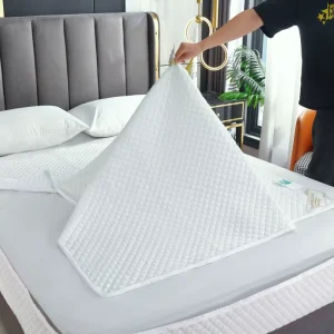 New Arrival 360° Round Bed Mattress White Bed Cover Thicken Comforted Quilted Fitted Sheet