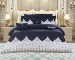 New Arrival All Season Embroidery Plant Pattern Skin Friendly Washable Comforter Cover Bed Sheet Bedding Set
