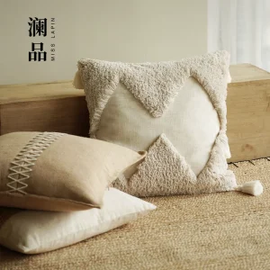 New Arrival Decorative Soft Cotton Pillows 80% Ramie 20% Cotton Home Decor Pillow Living Room Sofa Luxury Throw Pillow Cover