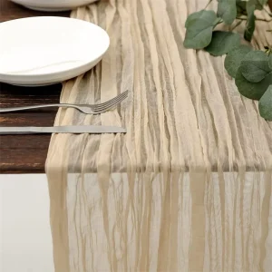 New Arrival Eco-Friendly Durable Accept Customized Designs American Style Chiffon Table Runner for Outdoor Party Wedding Hotel
