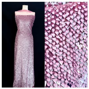 New Arrival Eco Friendly Organic Beaded Tube 3D Lace Embroidery Sequin Lace Fabric for Evening Dress