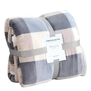 New Arrival Flannel Cozy Plaid Printing Other Blankets for Winter