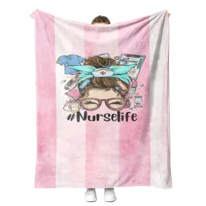 New Arrival Fuzzy Nurse Blanket Nurse Graduation Appreciation Gift Fleece Plush Throw Blanket Custom Blankets Presents for Nurse