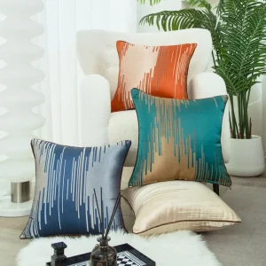 New Arrival High Quality High Density Striped Woven Throw Pillow Cushion Covers for Home Sofa Use Decor