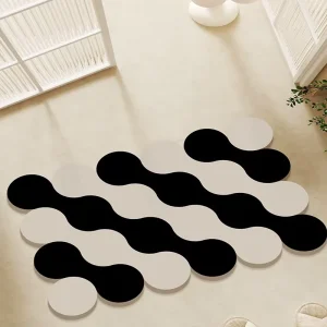 New Arrival Non Slip Bathroom Tub Water Absorbent Mat Washable Shower Diatomite Rubber Bath Mat
