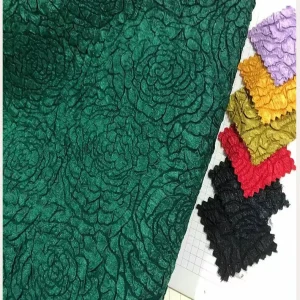 New Arrival Textile High Quality Jacquard Big Flowers Multi Colors 100% Polyester Brocade Fabric for Clothing Apparel Wear