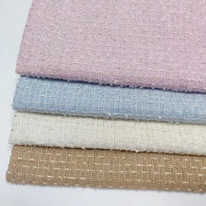 New Arrival Woven Fabric Wool Blend Bright Silk Tweed Fabrics for Clothing