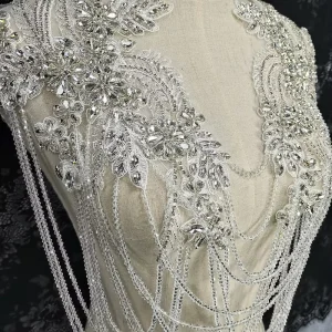 New Arrive Sparkling Rhinestone Crystal Fringe Evening Dress Shoulder Accessories Wedding Bridal Dress Shawl Cape