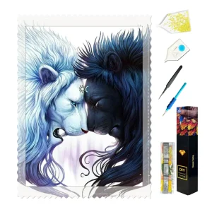 New Beautiful Anima Theme with Lion DIY Diamond Painting Kit for Living Room Decor Indoor Wall Decor