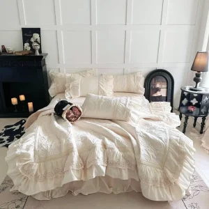 New Bohemian Washed Cotton Edge Clip Duvet Cover Set