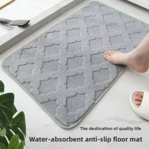 New Cashmere Style Square Bathroom Bedroom Toilet Bat Entryway Door Mat Absorbent Non Slip for Home Use