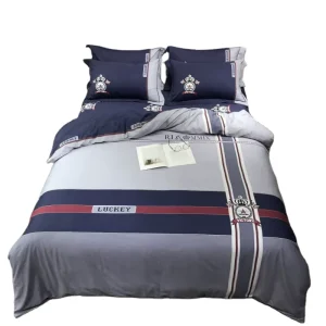 New Checker Design Cotton Sanding Fabric Bedding Set Quilt Cover Queen Size King Size Duvet Cover Set