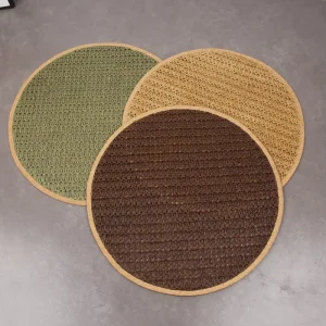 New Chinese Style Minimalist Woven Paper Circle Table Mat Heat Resistant Non Slip Degradable Bowl Mat Coaster