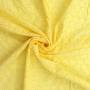 New Circular Pattern Cotton Embroidery Fabric Weft Knitted Eyelet Fabric for Party Dresses Weddings Fashion Accessory Bags