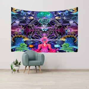 New Collection Microfiber UV Print Custom Made Mandala Tapestry