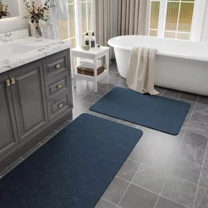 New Custom Anti slip Bath Mat Super Absorbent Bath Mats for Bathroom Non slip 2pcs Sets Soft PU Bath Mat