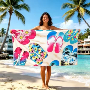 New Custom Beach Towel Quick-Drying Bath Yoga Sports Beach Fitness Towel Higher Quality Beach Towel