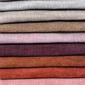 New Custom Design Polyester Upholstery Sofa Fabric Plain Dyed Textile for Home Deco Warp Knitted PU Coating Hometextile