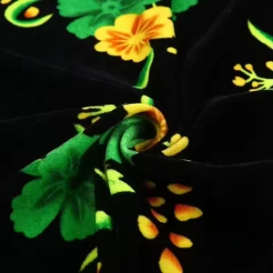 New Customized Color African Soft Fade-Resistant Comfort Clothing Textile Woven Printed Velvet Fabric