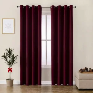 New Design 230gsm Noise Reducing Blackout Curtains Triple Weave Fabric Window Treatments for Home Bedroom Decoration