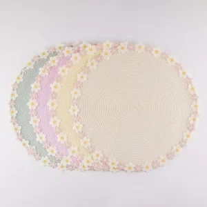 New Design 38cm Round PP Woven Placemat Braided Polypropylene Woven Table Mats Heat Resistant Place Mats for Dining Tables