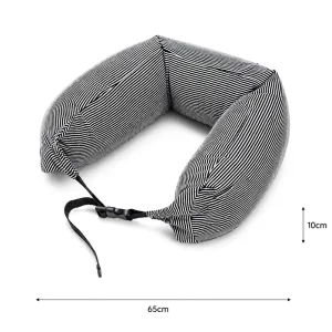 New Design Comfortable Microbead Travel Pillow Lightweight Adjustable Neck Support Cushion for Outdoor Camping