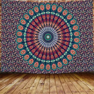 New Design Custom Fabric Polyester India Hippie Decoration Indian Wall Hanging Mandala Tapestry for Living Room