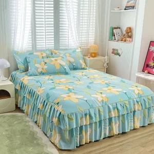 New Design Floral Bed Skirts Set
