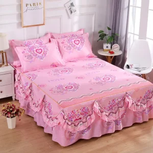 New Design Floral Bed Skirts Set