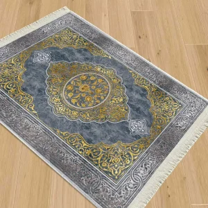 New Design Islamic Cushioned Muslim Prayer Mat Soft Fabric Non Slip Material Kneeling Worship Mat