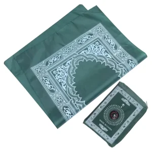 New Design Lightweight Travel Portable Muslim Travel Prayer Mat with Compass Booklet