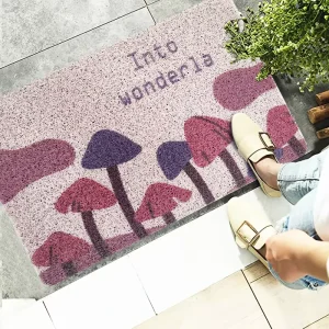 New Design Low Weight PVC Coil Door Mat with Puzzle Pattern Machine Made for Exercise & Prayer Use Custom Logo Outdoor