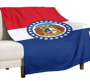 New Design Missouri State Us Flag Personalized Custom Flag Fashion Flannel Sofa Blanket Household Blanket for All Seasons