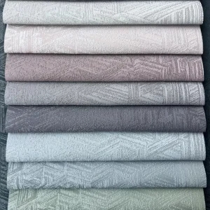 New Design Modern Jacquard Woven Abrasion Resistant Curtain Fabric Comfortable Window Treatment Custom Color 410GSM Home