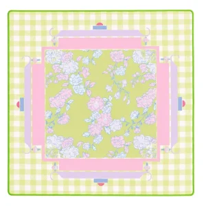 New Design Modern Mahjong Mat Silent Poker Size Custom Multi function Hand painted 4 Player Color Tiles Polyester Mat